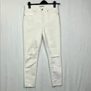 Madewell High Rise White Jeans
